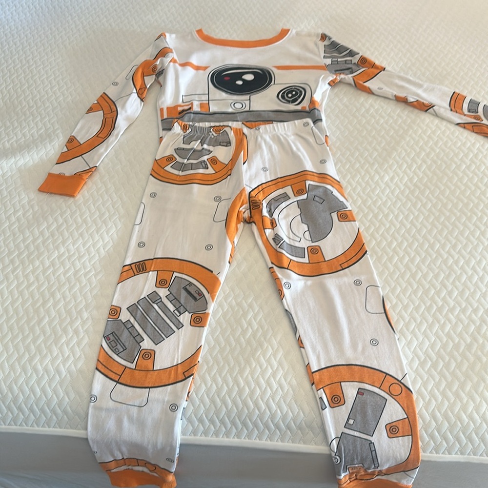 Star Wars Kids Pajama Set - White and Orange